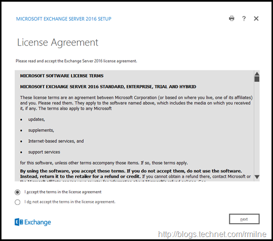 Exchange 2016 trial license expired